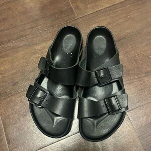 Men’s Arizona Leather Black Birkenstock Sandals